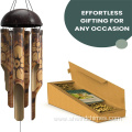 Bamboo Wind Chimes with Burned Design and Coconut Crown